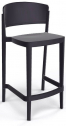 Стул пластиковый полубарный Gaber Abuela Stool 67 технополимер черный Фото 1