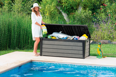 Сундук пластиковый Keter Brushwood Storage Box полипропилен антрацит, серый Фото 3