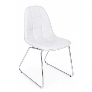 Стул на металлокаркасе мягкий Garden Relax Jolly хром, искусственная кожа белый Фото 7