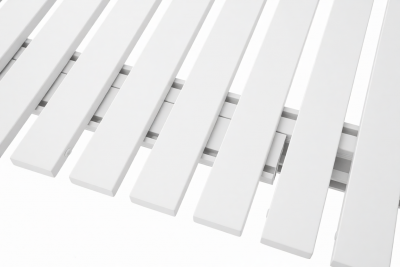 Стол металлический раздвижной Grattoni Stromboli алюминий белый Фото 5