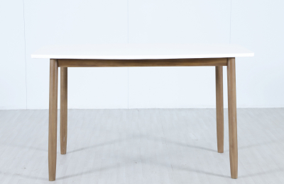 Стол каменный барный Tagliamento Apoyo акация, искусственный камень Cement грецкий орех, белый Фото 4