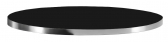 Столешница круглая PEDRALI Laminate Chromed Edge ЛДСП, ABS-пластик черный, хромированный Фото 1