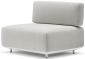 Модуль центральный PEDRALI Arki-Sofa сталь, алюминий, ткань белый, серый Фото 1
