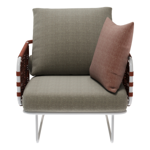 Комплект плетеной лаунж мебели Rever Nido сталь, роуп, полиэстер, мрамор белый, 14, 6/10, 1/5, 6/5, белый мрамор Каррара Фото 10