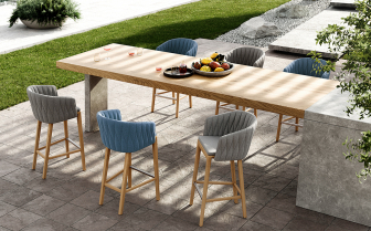 Кресло плетеное барное с подушкой-thumbs-Фото4