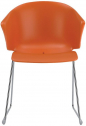 Кресло пластиковое PEDRALI Grace металл, пластик оранжевый Фото 1