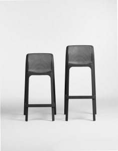 Комплект пластиковых барных стульев Nardi Net Stool Set 2 стеклопластик антрацит Фото 9