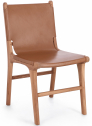 Стул деревянный Garden Relax Eugenie тик, натуральная кожа натуральный, коричневый Фото 1