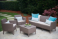 Комплект пластиковой мебели Keter Salemo 3 seater set пластик с имитацией плетения капучино, песочный Фото 2