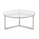Стол стеклянный журнальный Garden Relax Saphira нержавеющая сталь, закаленное стекло Фото 3