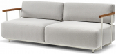 Диван двухместный с подлокотниками PEDRALI Arki-Sofa сталь, алюминий, тик, ткань белый, серый Фото 1
