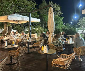 Зонт профессиональный двухкупольный OFV Fellini Alluminium V алюминий, акрил слоновая кость Фото 9