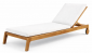 Шезлонг-лежак деревянный с матрасом Tagliamento Jack тик, ткань натуральный Фото 1
