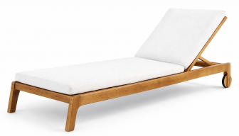 Шезлонг-лежак деревянный с матрасом-thumbs-Фото1