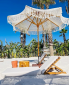 Зонт профессиональный Ø2.5 м Scolaro Palladio Boho дерево ироко, полиэфирный шнур натуральный, слоновая кость Фото 2
