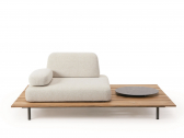 Модуль деревянный с подушками Ethimo Calipso тик, алюминий, полиолефин натуральный, темно-серый Фото 6