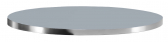 Столешница круглая PEDRALI Laminate Chromed Edge ЛДСП, ABS-пластик серый, хромированный Фото 1