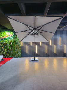 Зонт профессиональный 3х3 м THEUMBRELA SEMSIYE EVI Banana Plus Premier алюминий, акрил черный, минеральный Фото 13