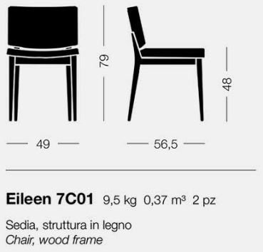 Стул деревянный с обивкой Eileen