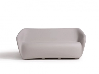 Диван пластиковый двухместный SLIDE Reborn Standard полиэтилен туманный белый Фото 6