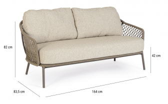 Диван двухместный плетеный с подушками-thumbs-Фото3