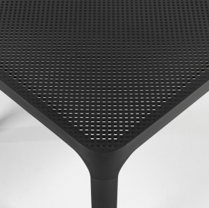 Столик пластиковый журнальный Nardi Net Table 100 стеклопластик антрацит Фото 5