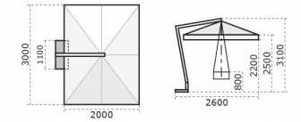 Зонт профессиональный 2х3 м-thumbs-Фото3