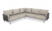 Диван угловой с подушками PAPATYA Breeze сталь, роуп, батилин Фото 4