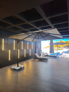 Зонт профессиональный 3х3 м THEUMBRELA SEMSIYE EVI Banana Plus Premier алюминий, акрил черный, минеральный Фото 12