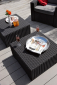 Комплект пластиковой мебели Keter California 3 seater set пластик с имитацией плетения графит, серый Фото 7
