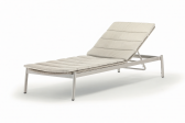 Лежак плетеный с матрасом Grattoni Atol алюминий, роуп, олефин тортора, шампанское Фото 4