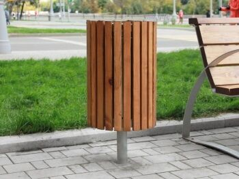 Урна SIMTREX Бриз сталь, сосна Фото 2
