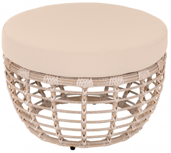 Комплект плетеной мебели ReeHouse Lotus алюминий, искусственный ротанг, олефин, стекло ирбис, бежевый, белый сатин Фото 13