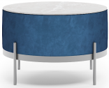 Столик кофейный Aurica Лимассол алюминий, ткань, керамогранит синий Фото 2
