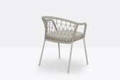 Кресло плетеное с подушкой PEDRALI Panarea сталь, роуп, ткань бежевый, песочный Фото 5