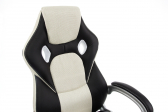 Кресло компьютерное Beon RT-372 металл, экокожа, ткань черно-кремовый Фото 6