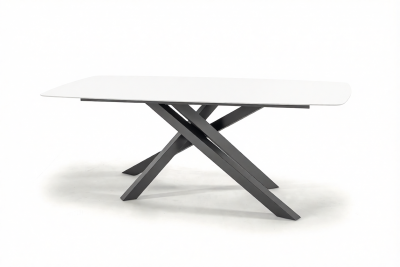 Стол ламинированный обеденный Grattoni Milo сталь, компакт-ламинат HPL антрацит, белый Фото 5
