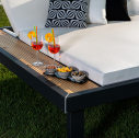 Лаунж-лежак двухместный CiCCAR Malibu алюминий, компакт HPL, ткань Фото 4