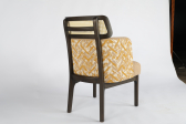 Кресло лаунж деревянное с обивкой Caris Rubino граб, соломка, ткань Фото 13
