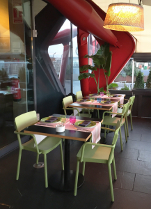 Кресло пластиковое Resol Lisboa armchair стеклопластик оливковый Фото 3