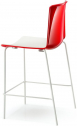 Стул пластиковый барный PEDRALI Tweet металл, стеклопластик белый, красный, белый Фото 1