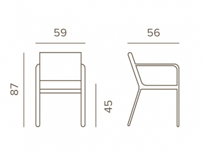 Кресло металлическое текстиленовое Grattoni Alpha алюминий, тик, текстилен белый, натуральный, голубой Фото 2