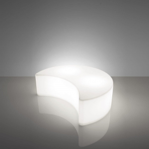 Пуф пластиковый светящийся SLIDE Mone Lighting IN полиэтилен белый Фото 4