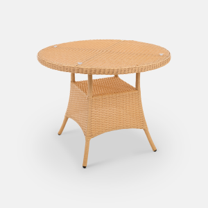 Комплект плетеной мебели ReeHouse Kipr алюминий, искусственный ротанг, оксфорд, стекло индийское дерево, бежевый Фото 8