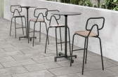 Стул барный с обивкой Corbetta Salvatore Pepper сталь, экокожа Фото 8