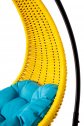 Кресло плетеное подвесное DW Hammock сталь, искусственный ротанг, полиэстер желтый Фото 10