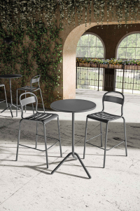 Стул барный металлический Colos Stecca 5 алюминий Фото 6