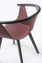 Кресло пластиковое PEDRALI Fox сталь, ясень, стеклопластик черный ясень, бордовый Фото 6