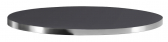 Столешница круглая PEDRALI Laminate Chromed Edge ЛДСП, ABS-пластик антрацит, хромированный Фото 1