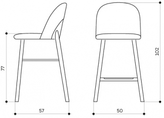 Стул барный с обивкой-thumbs-Фото3